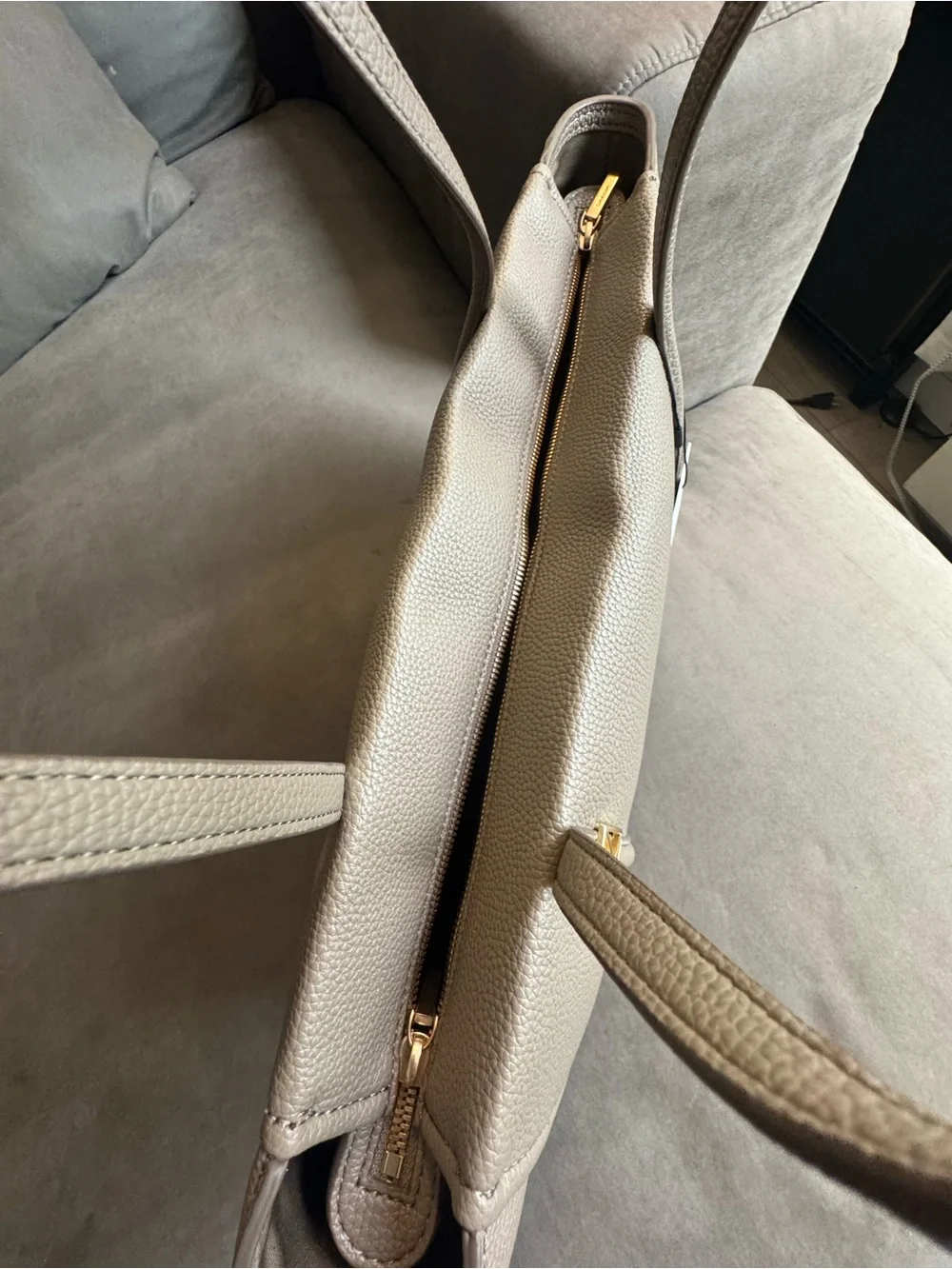 Calvin Klein Pebbled Tote Bag in Taupe